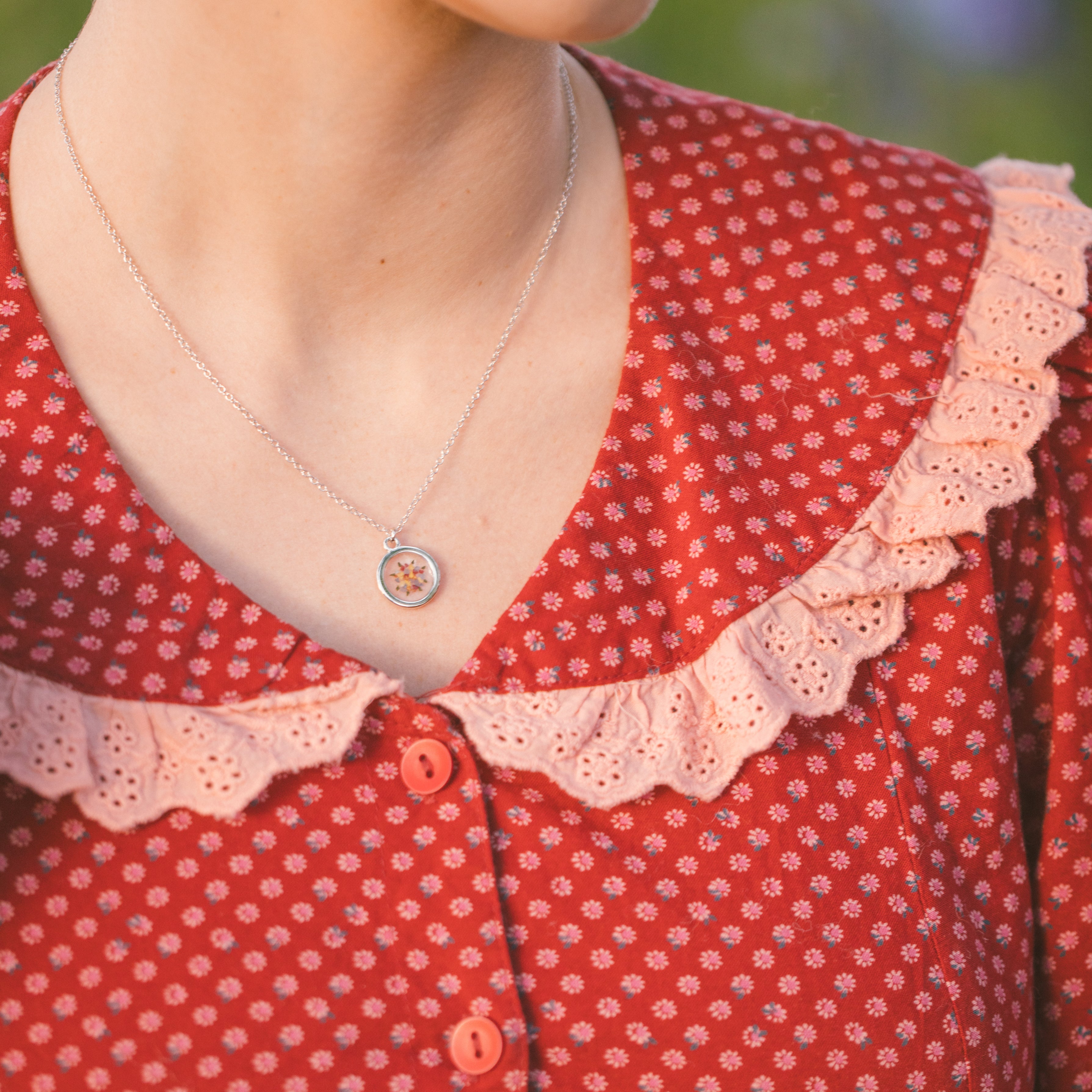 Pressed Floral Necklace - Pressed Floral Wedding Bouquet Preservation